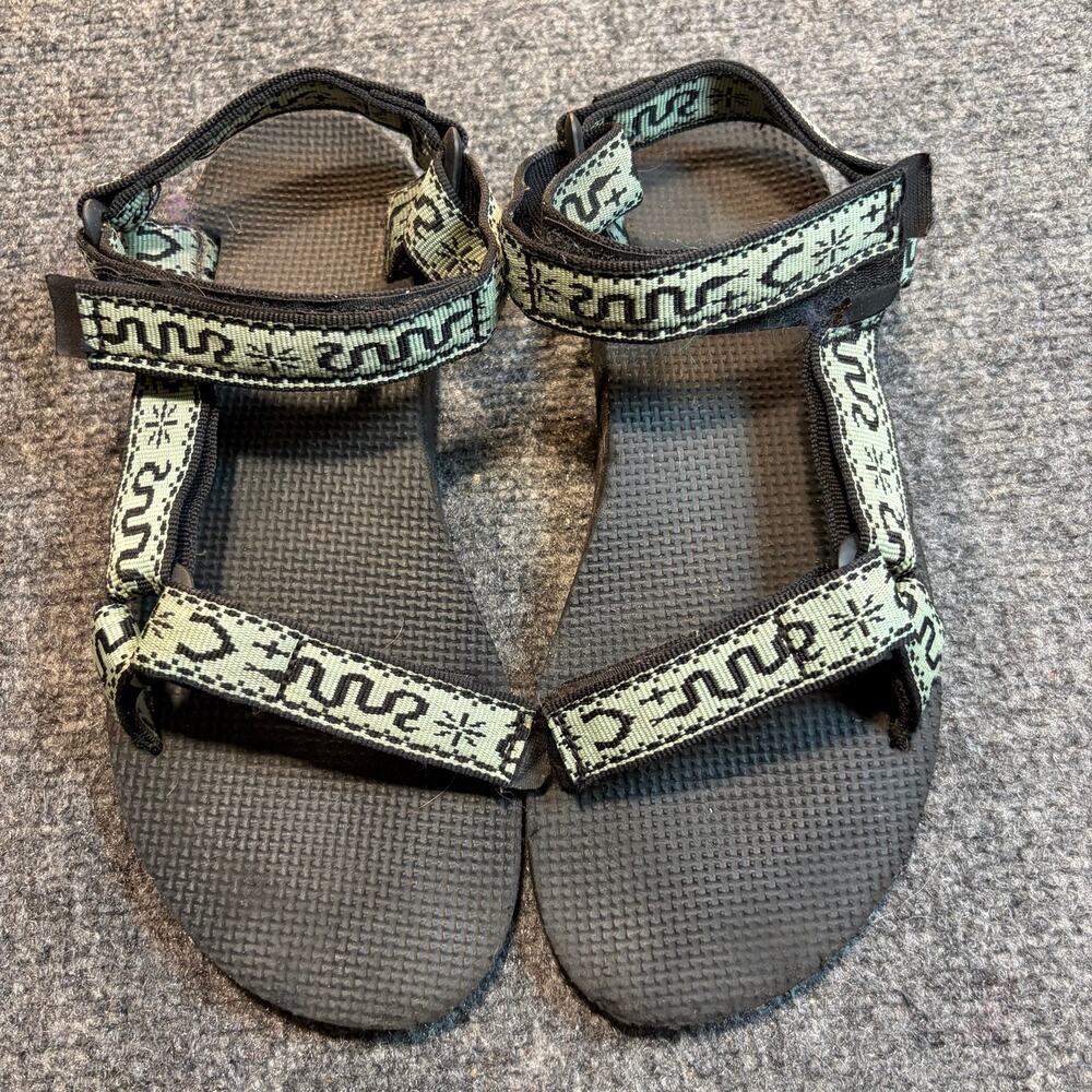 Teva Women Green Bandana Strap Original Universal Hiking Sport Sandals Size 8